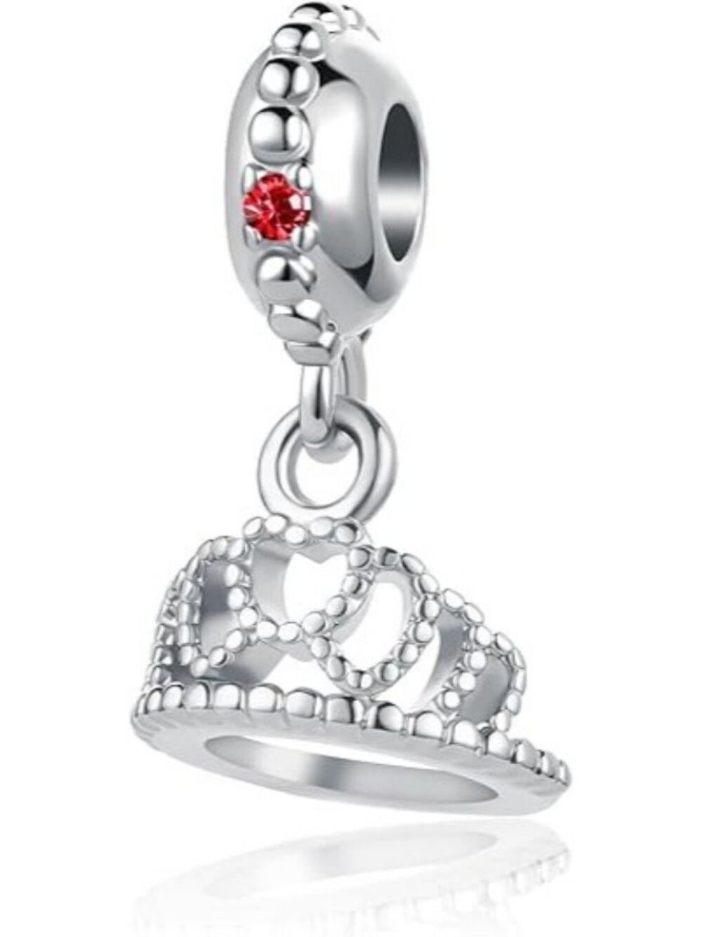July Birthstone Princess Queen Crown Charm For Pandora Bracelets Jewelry